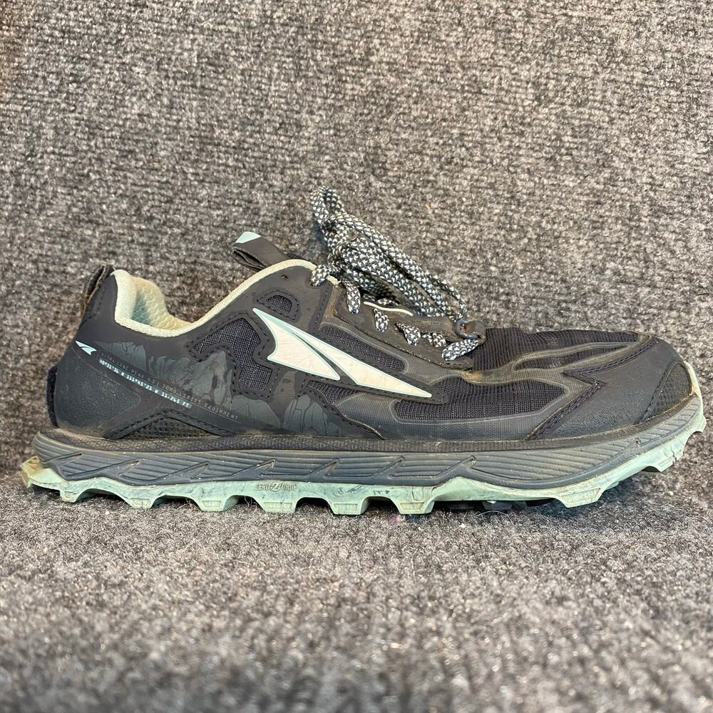 Altra Lone Peak 4.5 Women 9.5 Trail Running Shoes Sneaker Black Blue Zero Drop